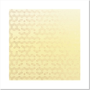 Golden filament honeycomb Posters and Art